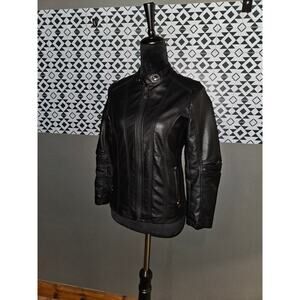 Girls YoungSoul Motorcycle Faux Leather Jacket Size 12